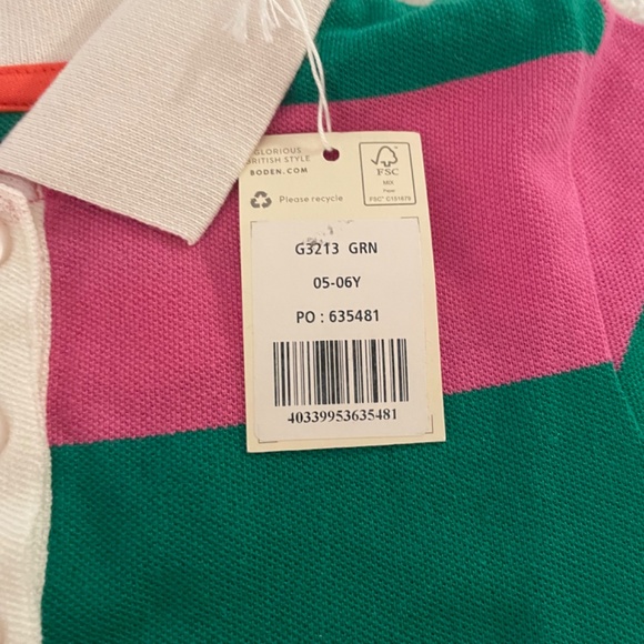 Boden Horse Rugby Stripe Dress - Picture 2 of 3